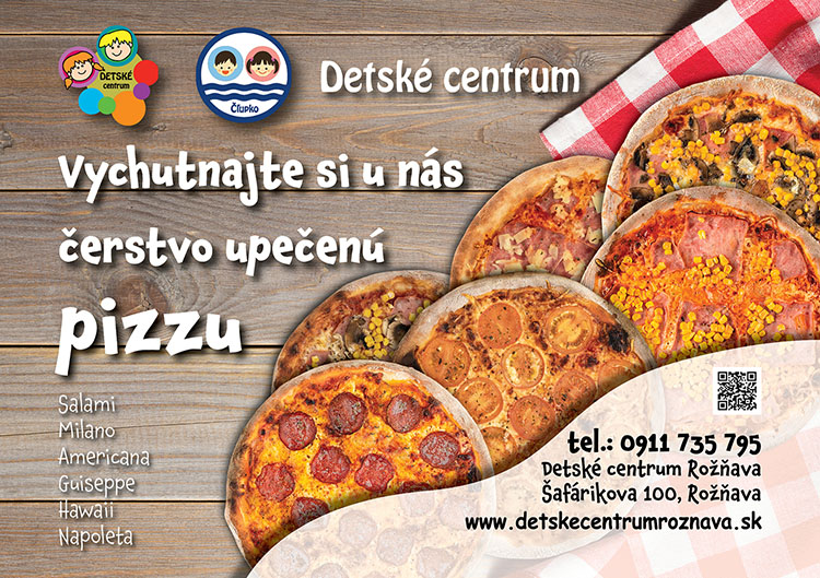 Po hraní na ihrisku dobre padne čerstvo upečená pizza priamo z pece